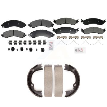 Front Rear Semi-Metallic Disc Brake Pads Kit For GMC Chevrolet Savana 2500 Express 3500 KNN-101406