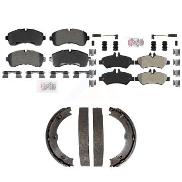 Front Rear Semi-Metallic Disc Brake Pads Kit For Sprinter 3500 Dodge Freightliner KNN-101408