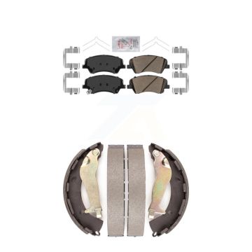 Front Rear Ceramic Disc Brake Pads Kit For Kia Rio Hyundai Accent KNN-101414