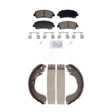 Front Rear Ceramic Disc Brake Pads Kit For 2007-2012 Nissan Sentra SE-R Spec V KNN-101415