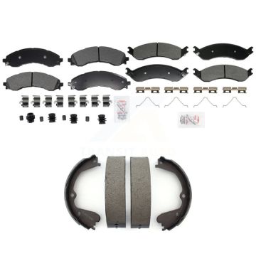 Front Rear Semi-Metallic Disc Brake Pads Kit For GMC Chevrolet Savana 4500 Express KNN-101417
