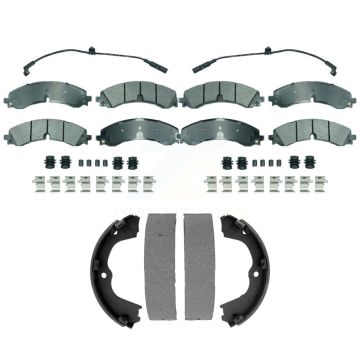 Front Rear Semi-Metallic Disc Brake Pads Kit For GMC Chevrolet Sierra 2500 HD Silverado KNN-101419
