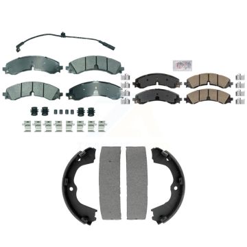 Front Semi-Metallic Rear Ceramic Disc Brake Pads Kit For GMC Chevrolet Sierra 2500 HD KNN-101421