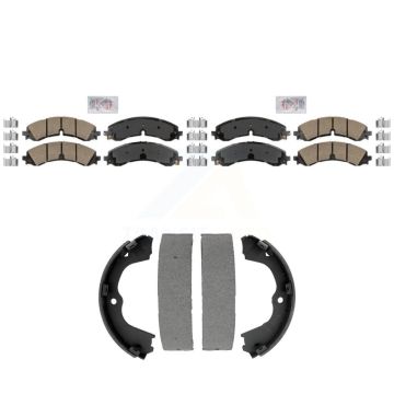Front Rear Ceramic Disc Brake Pads Kit For GMC Chevrolet Sierra 2500 HD Silverado 3500 KNN-101422