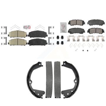 Front Rear Ceramic Disc Brake Pads Kit For 2017-2023 Nissan TITAN KNN-101423
