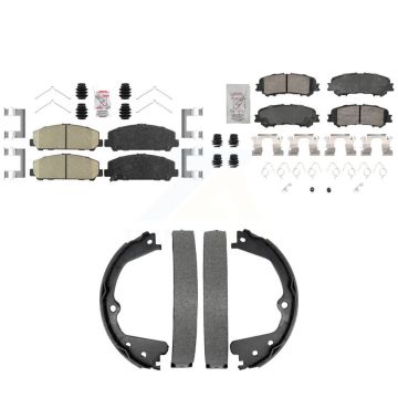 Front Rear Ceramic Disc Brake Pads Kit For 2017-2023 Nissan TITAN KNN-101424