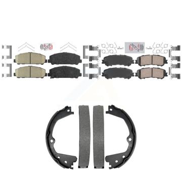 Front Rear Ceramic Disc Brake Pads Kit For 2017-2023 Nissan TITAN KNN-101425