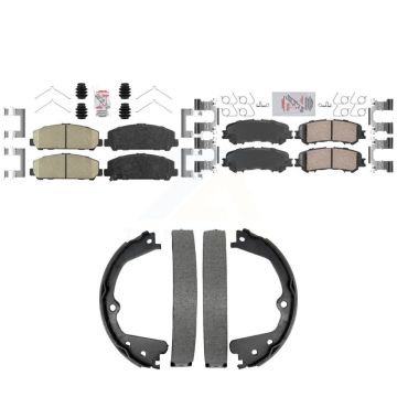 Front Rear Ceramic Disc Brake Pads Kit For 2017-2023 Nissan TITAN KNN-101426