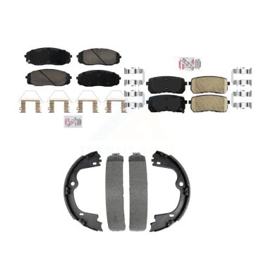Front Rear Ceramic Disc Brake Pads Kit For 2020-2021 Kia Sedona With Manual Parking KNN-101428