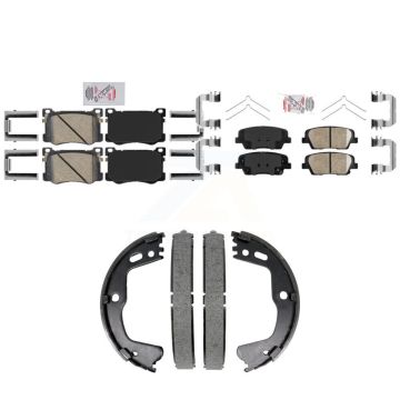 Front Rear Ceramic Disc Brake Pads Kit For 2018 Genesis G80 3.3L KNN-101429
