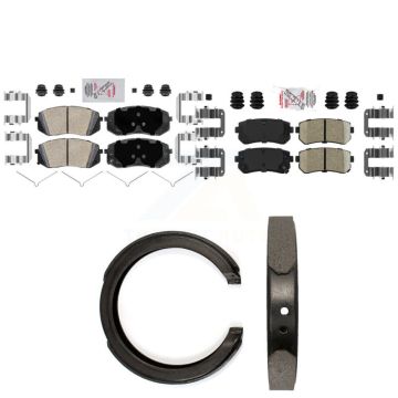 Front Rear Ceramic Disc Brake Pads Kit For 15-16 Hyundai Sonata With Manual Parking KNN-101432