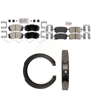 Front Rear Ceramic Disc Brake Pads Kit For 15-16 Hyundai Sonata With Manual Parking KNN-101434
