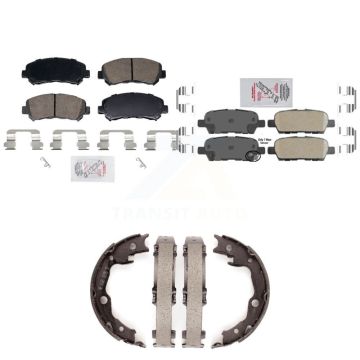 Front Rear Ceramic Disc Brake Pads Kit For Nissan Rogue Sentra Juke Select KNN-101440