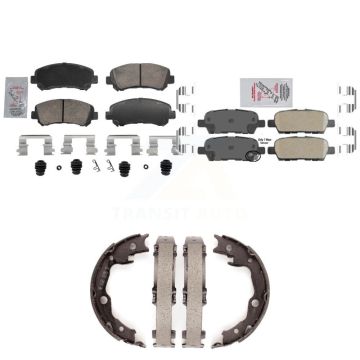 Front Rear Ceramic Disc Brake Pads Kit For Nissan Rogue Sentra Juke Select KNN-101441