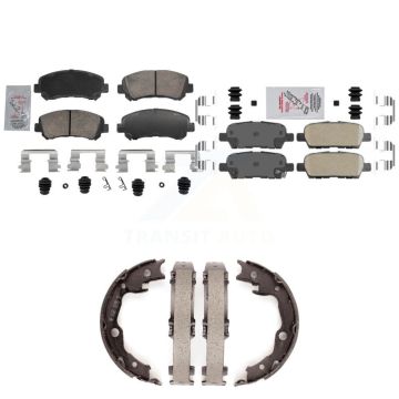 Front Rear Ceramic Disc Brake Pads Kit For Nissan Rogue Sentra Juke Select KNN-101443
