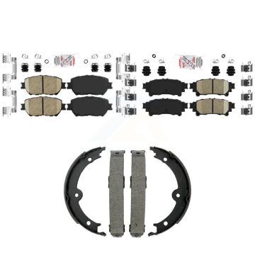 Front Rear Ceramic Disc Brake Pads Kit For 2014 Lexus IS250 C F Sport KNN-101444