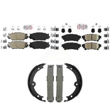 Front Semi-Metallic Rear Ceramic Disc Brake Pads Kit For Lexus IS250 With F Sport Package KNN-101445