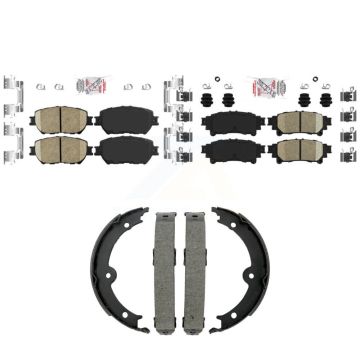Front Rear Ceramic Disc Brake Pads Kit For 2014 Lexus IS250 C F Sport KNN-101446