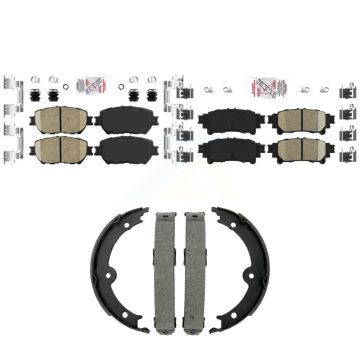 Front Rear Ceramic Disc Brake Pads Kit For 2014 Lexus IS250 C F Sport KNN-101448