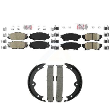 Front Semi-Metallic Rear Ceramic Disc Brake Pads Kit For Lexus IS250 With F Sport Package KNN-101449