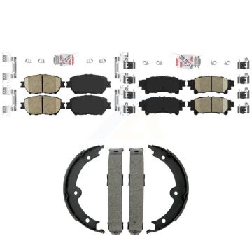Front Rear Ceramic Disc Brake Pads Kit For 2014 Lexus IS250 C F Sport KNN-101450