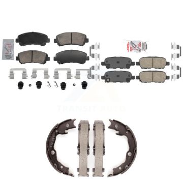 Front Rear Ceramic Disc Brake Pads Kit For 2007-2012 Nissan Sentra SE-R Spec V KNN-101463