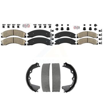 Front Rear Ceramic Disc Brake Pads Kit For GMC Chevrolet Sierra 2500 HD Silverado 3500 KNN-101466