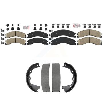Front Rear Ceramic Disc Brake Pads Kit For GMC Chevrolet Sierra 2500 HD Silverado 3500 KNN-101470