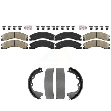 Front Rear Ceramic Disc Brake Pads Kit For GMC Chevrolet Sierra 2500 HD Silverado 3500 KNN-101472