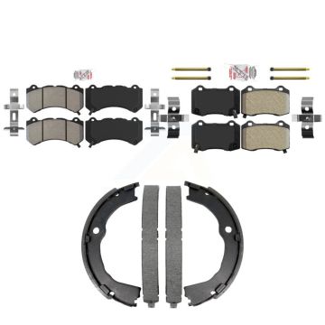 Front Rear Semi-Metallic Disc Brake Pads Kit For Chevrolet Camaro Cadillac CTS KNN-101474