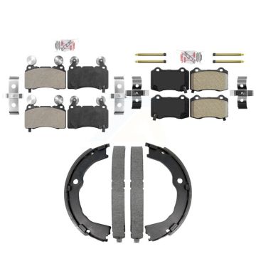 Front Rear Semi-Metallic Disc Brake Pads Kit For 2010-2015 Chevrolet Camaro SS KNN-101475