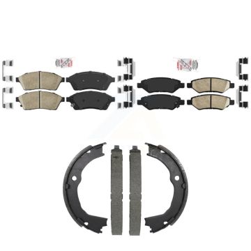 Front Rear Ceramic Disc Brake Pads Kit For 2010-2016 Cadillac SRX KNN-101476