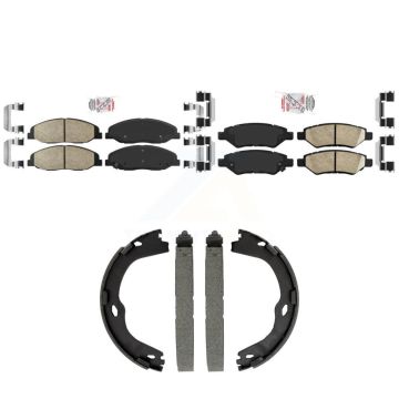 Front Rear Ceramic Disc Brake Pads Kit For Cadillac CTS Without Heavy Duty Brakes KNN-101478