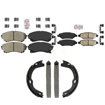 Front Semi-Metallic Rear Ceramic Disc Brake Pads Kit For Cadillac CTS KNN-101479