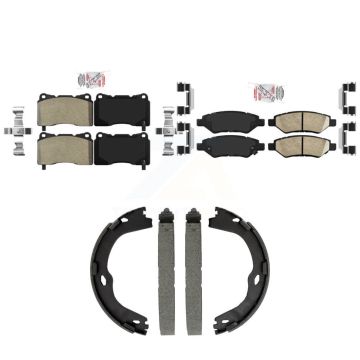 Front Semi-Metallic Rear Ceramic Disc Brake Pads Kit For Cadillac CTS KNN-101480