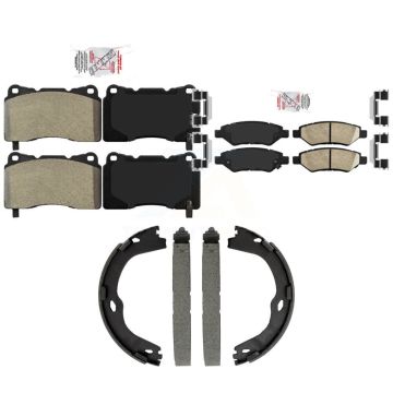 Front Semi-Metallic Rear Ceramic Disc Brake Pads Kit For Cadillac CTS KNN-101481