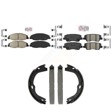 Front Rear Ceramic Disc Brake Pads Kit For 2014 Cadillac CTS Without Heavy Duty Brakes KNN-101482