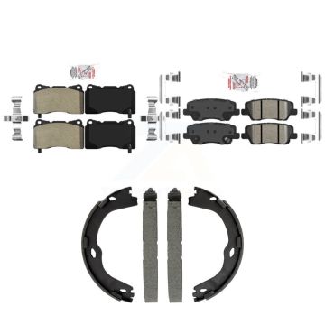 Front Semi-Metallic Rear Ceramic Disc Brake Pads Kit For Cadillac ATS CTS KNN-101483
