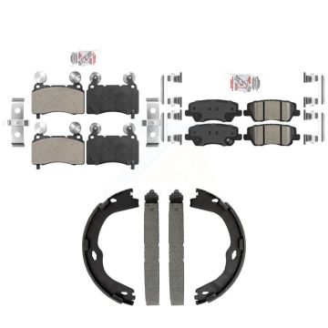 Front Semi-Metallic Rear Ceramic Disc Brake Pads Kit For Cadillac CTS KNN-101485