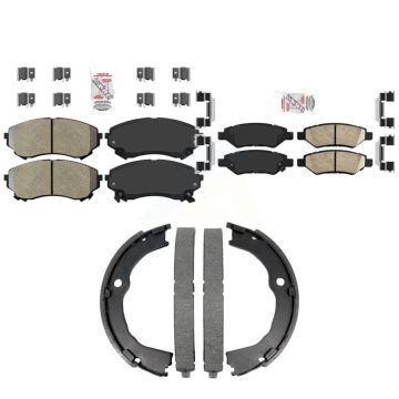 Front Semi-Metallic Rear Ceramic Disc Brake Pads Kit For Cadillac CTS KNN-101487