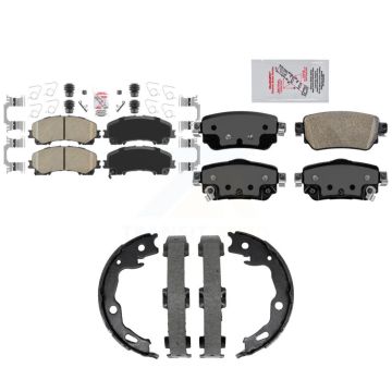 Front Rear Ceramic Disc Brake Pads Kit For Nissan Rogue FULL HYBRID EV-GAS (FHEV) engine KNN-101504