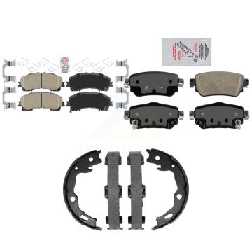 Front Rear Ceramic Disc Brake Pads Kit For Nissan Rogue FULL HYBRID EV-GAS (FHEV) engine KNN-101505