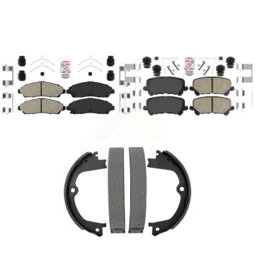 Front Rear Ceramic Disc Brake Pads Kit For Honda Pilot Ridgeline Acura MDX KNN-101530