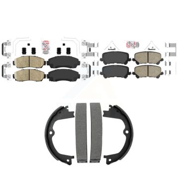 Front Rear Ceramic Disc Brake Pads Kit For 2019-2024 Honda Passport KNN-101531