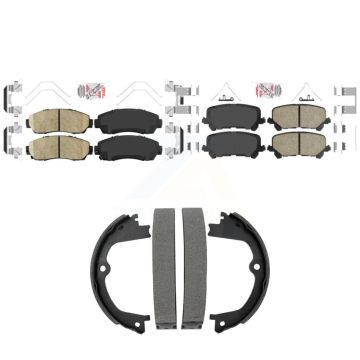 Front Rear Ceramic Disc Brake Pads Kit For 2019-2024 Honda Passport KNN-101532
