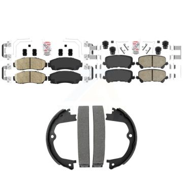 Front Rear Ceramic Disc Brake Pads Kit For 2019-2024 Honda Passport KNN-101533