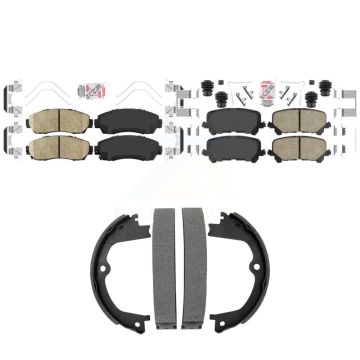 Front Rear Ceramic Disc Brake Pads Kit For 2019-2024 Honda Passport KNN-101534