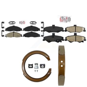 Front Semi-Metallic Rear Ceramic Disc Brake Pads Kit For Pontiac Firebird Chevrolet KNN-101535