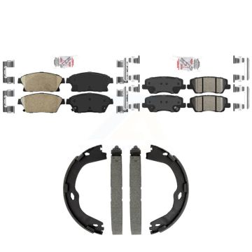 Front Rear Ceramic Disc Brake Pads Kit For Cadillac ATS With 300mm Diameter Rotor KNN-101538