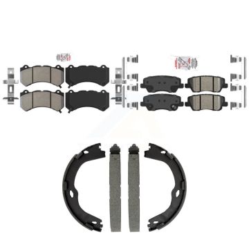 Front Semi-Metallic Rear Ceramic Disc Brake Pads Kit For Cadillac CTS KNN-101541